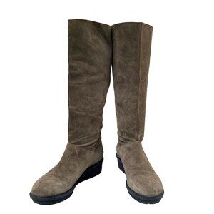 Eileen Fisher Grey Suede Tall Boots 7.5